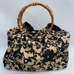 Avon | Canvas Tote Bag With Round Bamboo Handles